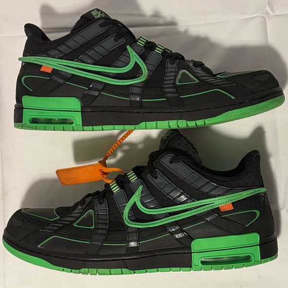 Nike Off-White x Air Rubber Dunk Low Green Strike CU6015-001 Men’s Size 14 - Picture 2 of 7